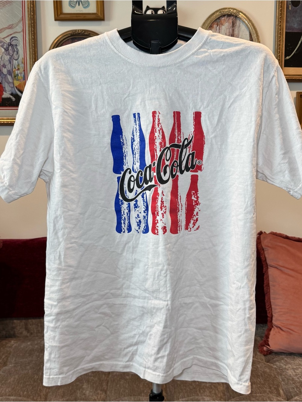 Vintage Coca-Cola Fruit of the Loom White Graphic Tee Shirt